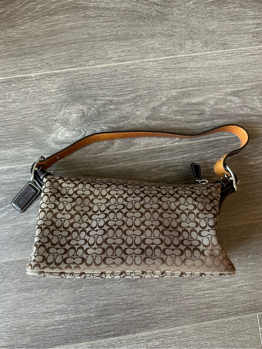 Coach Vintage Y2K Mini Bag in Brown and Tan Signature Monogram Canvas - Picture 3 of 13